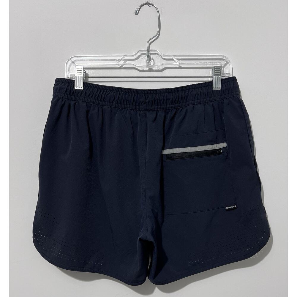 Legends Luka Mens Shorts L Navy Pocket Drawstring Elastic Waist Breathable Logo - Picture 3 of 10